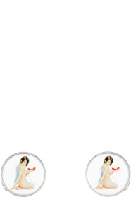 Paul Smith - Silver & White Naked Lady Cufflinks