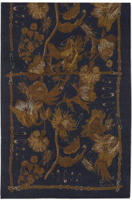 Paul Smith - Navy & Tan Beetle Botanical Scarf