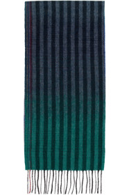 Paul Smith - Navy & Multicolor Wool Sunset Stripes Scarf