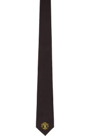 Paul Smith - 黑色 & 红色 Manchester United 联名波点真丝领带