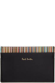 Paul Smith - Porte-cartes noir Multi Stripe
