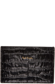 Paul Smith - Black Croc Calfskin Card Holder