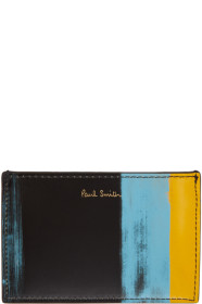 Paul Smith - Black & Yellow Brush Stroke Card Holder