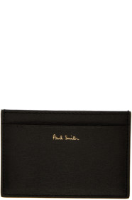Paul Smith - 黑色 Straw 粒面皮革卡包