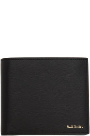 Paul Smith - Black Straw Grain Bifold Wallet