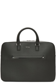 Paul Smith - 灰色 Folio 扁平皮革公文包