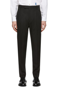 Paul Smith - Black Wool Triple Pleat Trousers