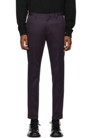 Paul Smith - Purple Cotton Stretch Chino Trousers