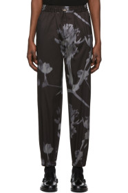 Paul Smith - Black & Grey Shadow Floral Trousers