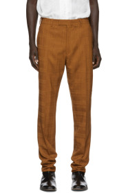Paul Smith - Orange Wool Check Trousers