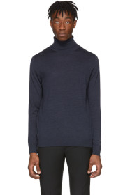 Paul Smith - Col roulé en laine de mérinos bleu marine Artist Stripe