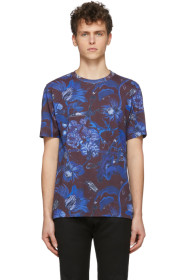 Paul Smith - SSENSE 限定 ブルー & パープル Goliath フローラル T シャツ