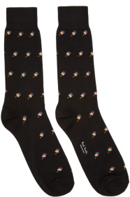 Paul Smith - 黑色 Artist Lolly 中筒袜