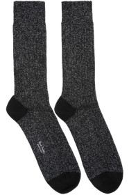 Paul Smith - Black & Silver Glitter Rib Socks