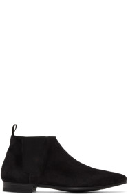 Paul Smith - Bottes chelsea en suède noires Marlowe