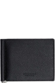 Giorgio Armani - Portefeuille en cuir noir Tumbled