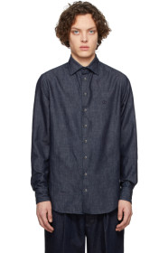 Giorgio Armani - Chemise à chevrons indigo édition Exclusive
