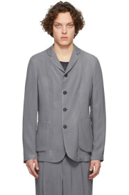 Giorgio Armani - Blazer en cupro gris