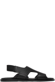 Giorgio Armani - Black Calfskin Adria Sandals