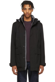 Z Zegna - Black Soft Shell Bomber Jacket Lining Coat