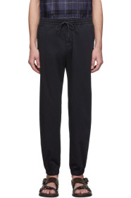 Z Zegna - Pantalon en satin bleu marine Jogger