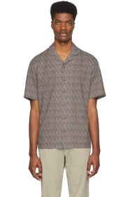 Z Zegna - Brown & Navy Pattern Short Sleeve T-Shirt