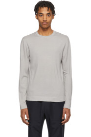 Z Zegna - Grey Knit Crewneck Sweater