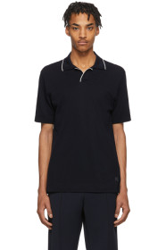 Z Zegna - 海军蓝 TechMerino Polo 衫