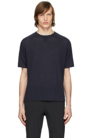 Z Zegna - Navy Knit T-Shirt