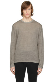 Z Zegna - Brown Linen Long Sleeve T-Shirt