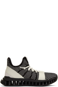 Z Zegna - Black & White TechMerino A-Maze Sneakers