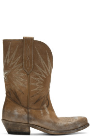 Golden Goose - Beige Wish Star Low Boots