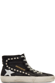 Golden Goose - SSENSE Exclusive Black Stud Slide Sneakers