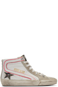 Golden Goose - Baskets à enfiler à motif camouflage blanches et roses
