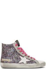 Golden Goose - Multicolor & Grey Glitter Francy Sneakers