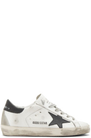 Golden Goose - Baskets blanches et noires Superstar