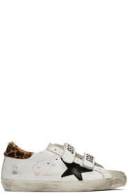 Golden Goose - Baskets blanches Leopard Pony Old School