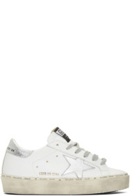 Golden Goose - White & Silver Hi Star Sneakers