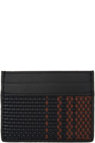 Ermenegildo Zegna - Black & Red Pelletessuta Card Holder