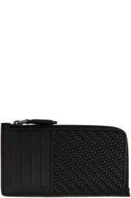 Ermenegildo Zegna - Black Pelletessuta Zipped Card Holder