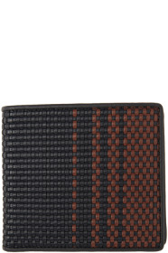 Ermenegildo Zegna - Black & Red Pelletessuta Bifold Wallet
