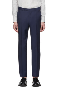 Ermenegildo Zegna - Pantalon en laine bleu marine Suit