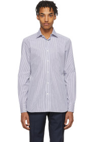Ermenegildo Zegna - ブルー & ホワイト Camicia Trofeo シャツ