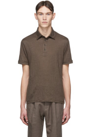 Ermenegildo Zegna - Brown Linen Polo