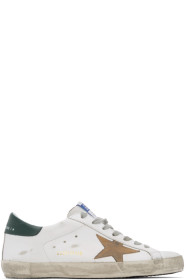 Golden Goose - ホワイト & ブラウン スーパースター スニーカー