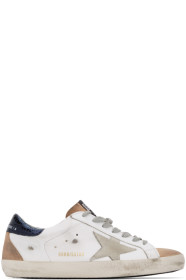 Golden Goose - ホワイト & ベージュ スーパースター スニーカー