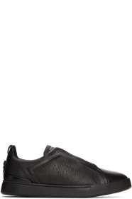 Ermenegildo Zegna - Baskets noires Triple Stitch