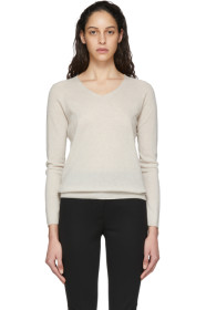 Max Mara Leisure - Beige Vino V-Neck Sweater
