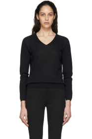 Max Mara Leisure - Navy Vino V-Neck Sweater