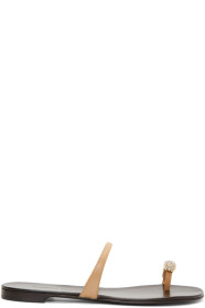 Giuseppe Zanotti - Brown Patent Ring Sandals